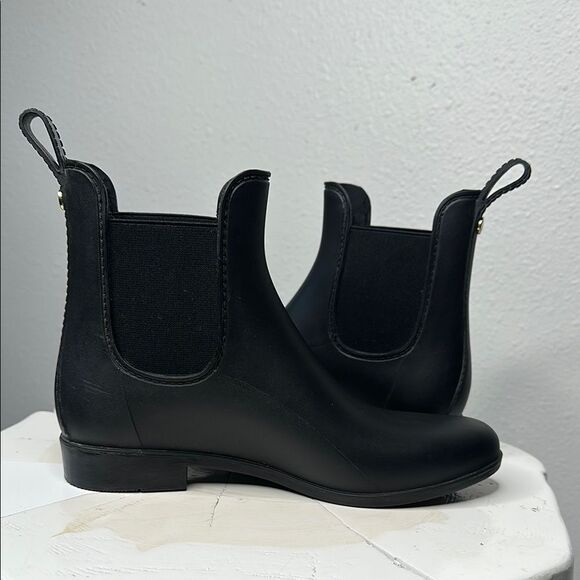 Sam Edelman Tinsley Black Chelsea Rain Boots - Size 7 (A-1644) - Picture 8 of 12